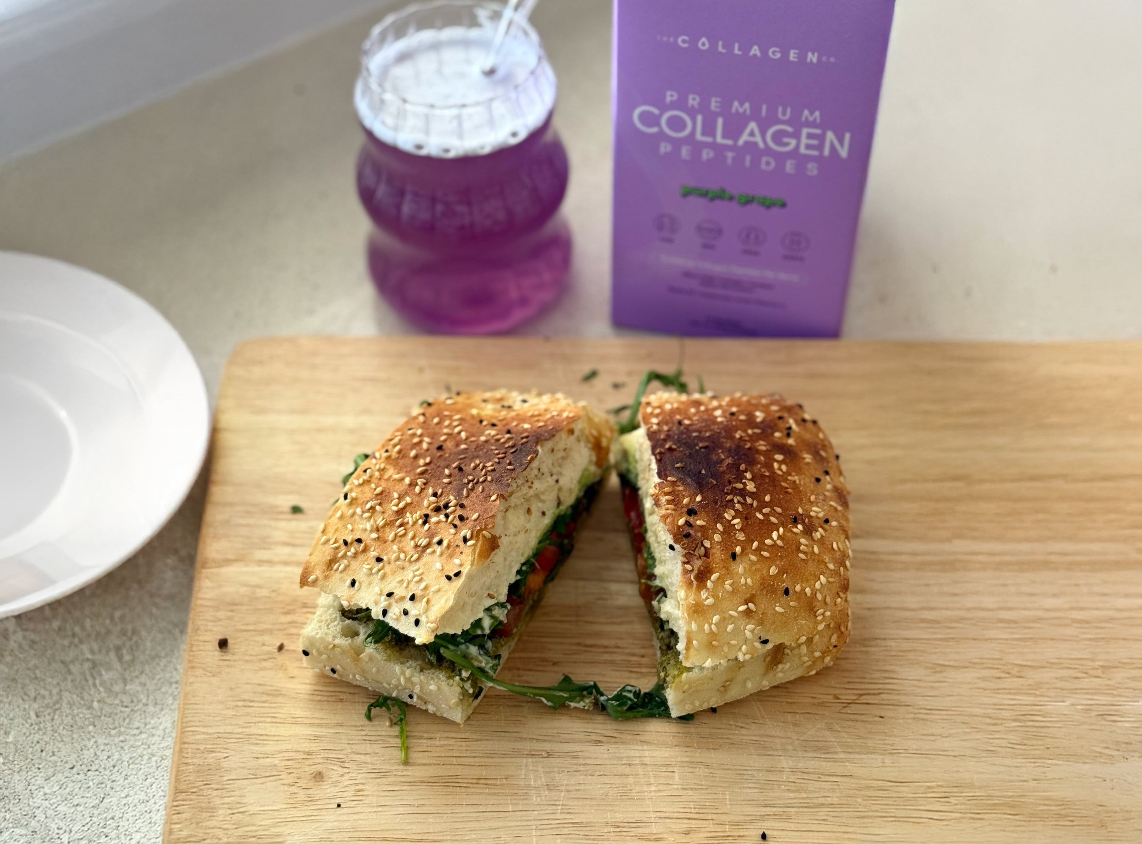 Basil Pesto Avocado Sandwich