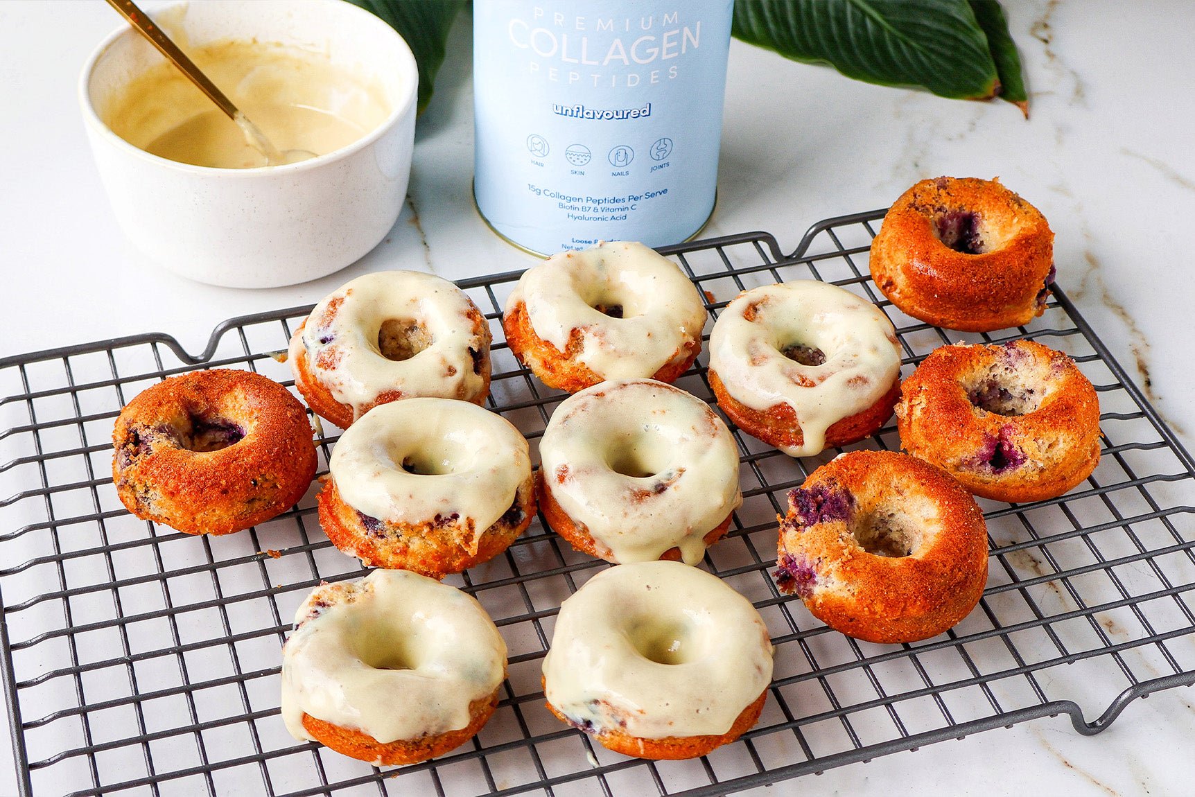 Collagen Blueberry Donuts