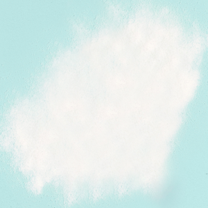 White collagen powder on a light blue background, highlighting beauty supplement benefits.