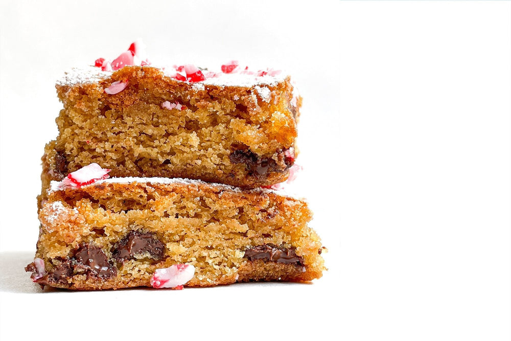 Candy Cane Collagen Blondies