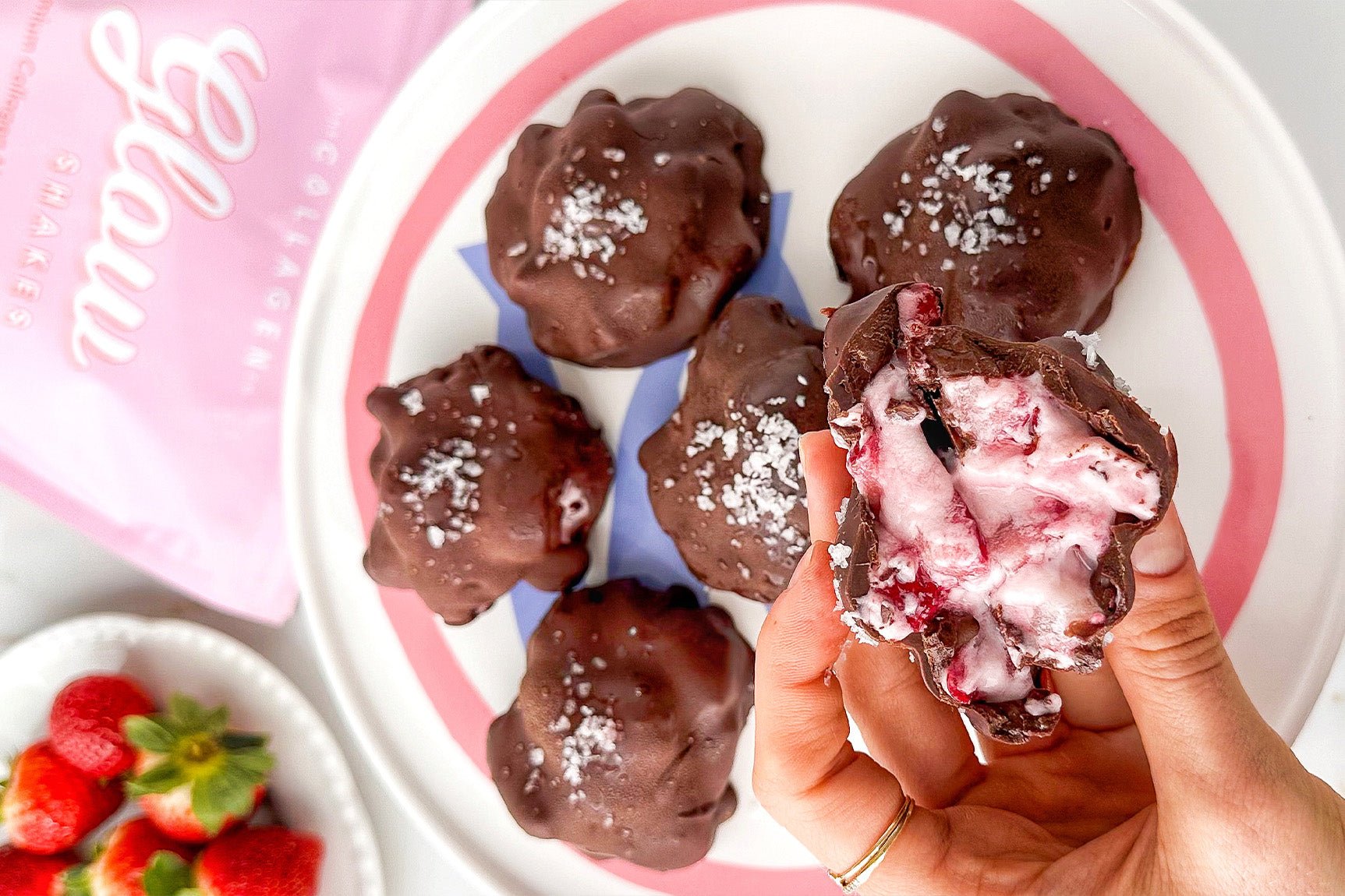 Choc-Strawberry Yoghurt Clusters - The Collagen Co.