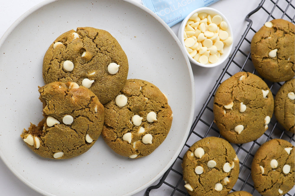 Matcha White Choc-Chip Cookies