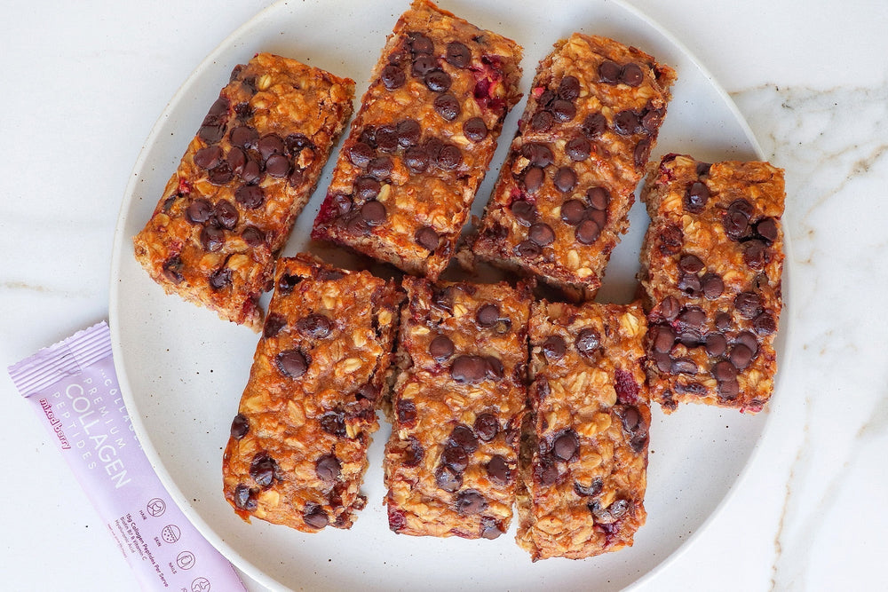 Raspberry Chocolate Chip Oatmeal Bars