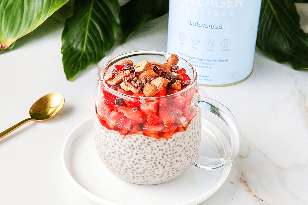 Strawberry Chia Seed Pudding - The Collagen Co.