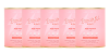 Five pink boxes of Native deodorant are lined up side by side. The boxes are labeled “Native,” with the scent “Sweet Peach & Nectar,” and feature a minimalist design with white and coral text.