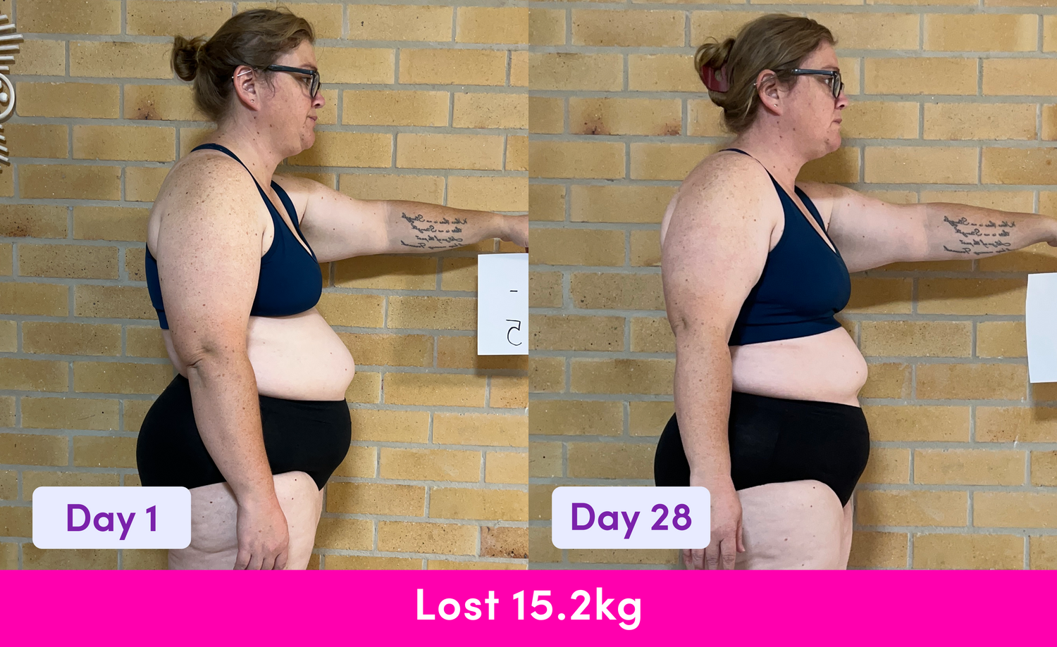 A woman in a swimsuit.