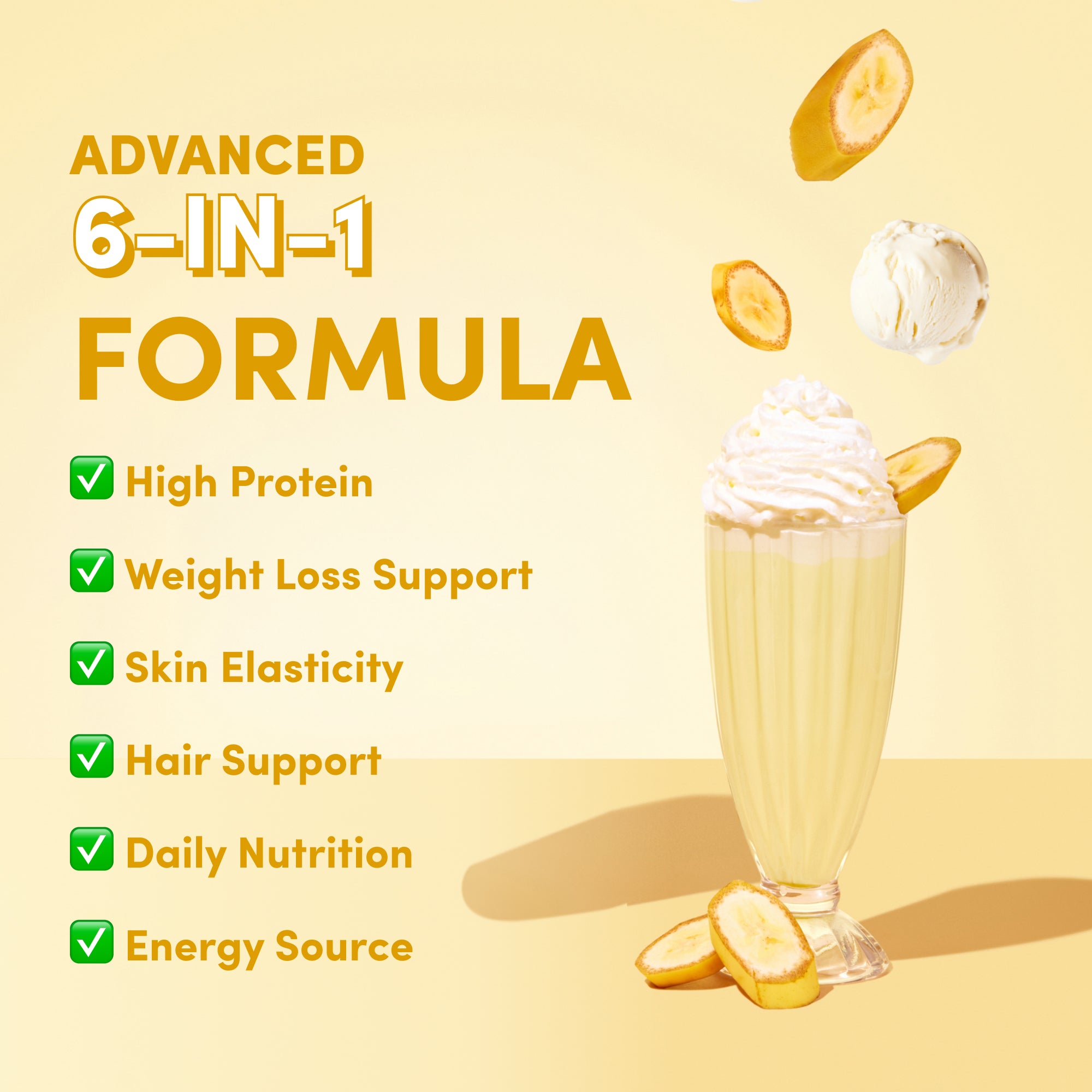 Banana Milkshake Collagen Meal Replacement - 756g