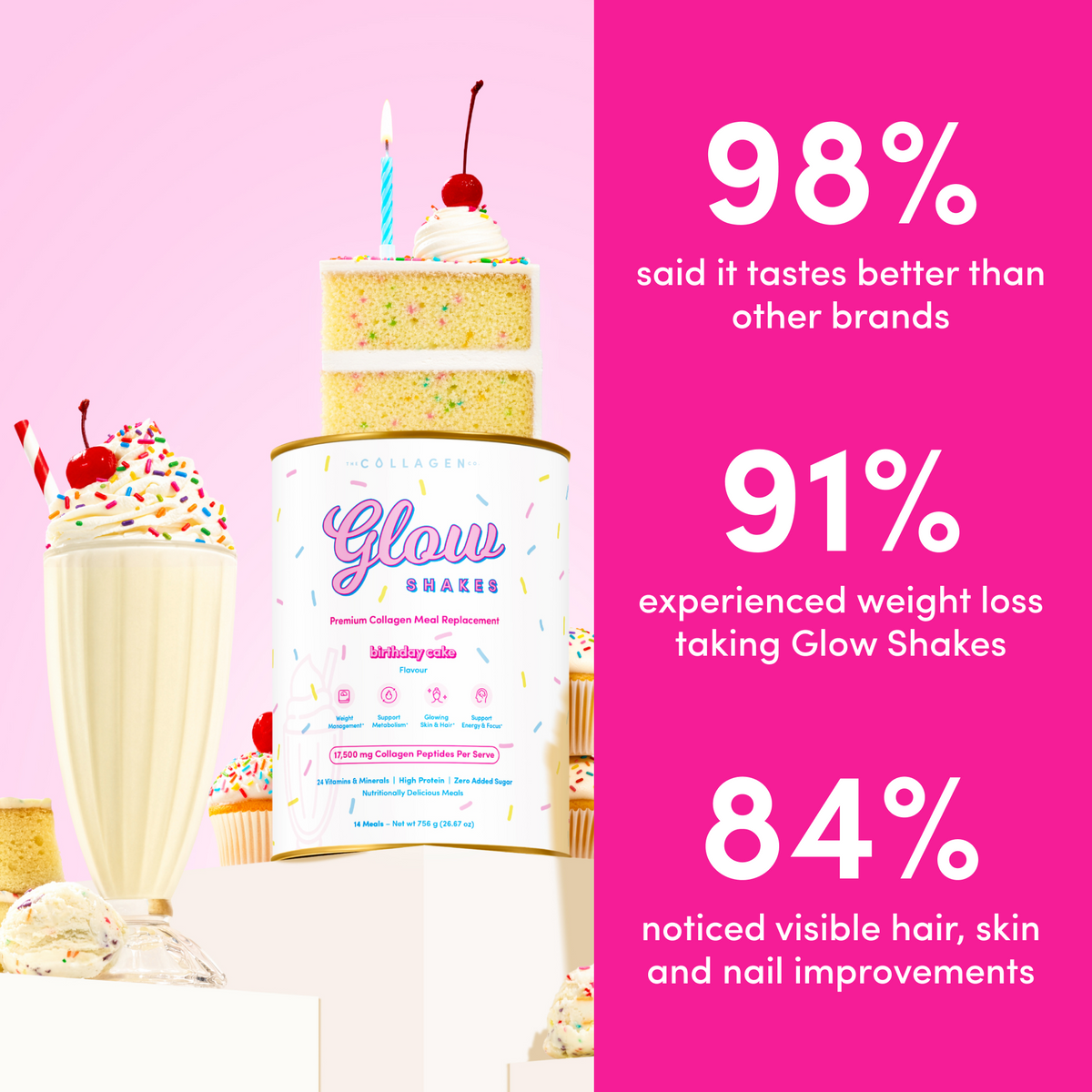 Birthday Cake Collagen Meal Replacement - 756g