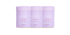 Three lavender containers of collagen supplements, labeled "GLOW PEARL," designed for beauty and skincare enhancement.