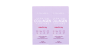 Purple collagen supplement package with bold white text, promoting beauty benefits. Two identical packs are shown side by side.