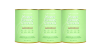 Three green collagen supplement containers with gold lids, labeled for beauty and wellness, emphasizing skin and joint health.