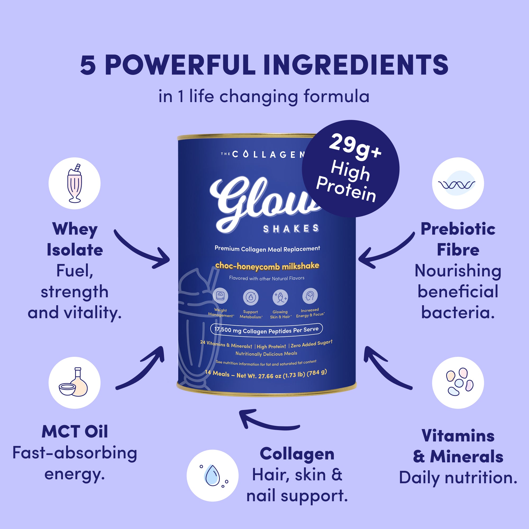 Choc-Honeycomb Collagen Meal Replacement - 784g