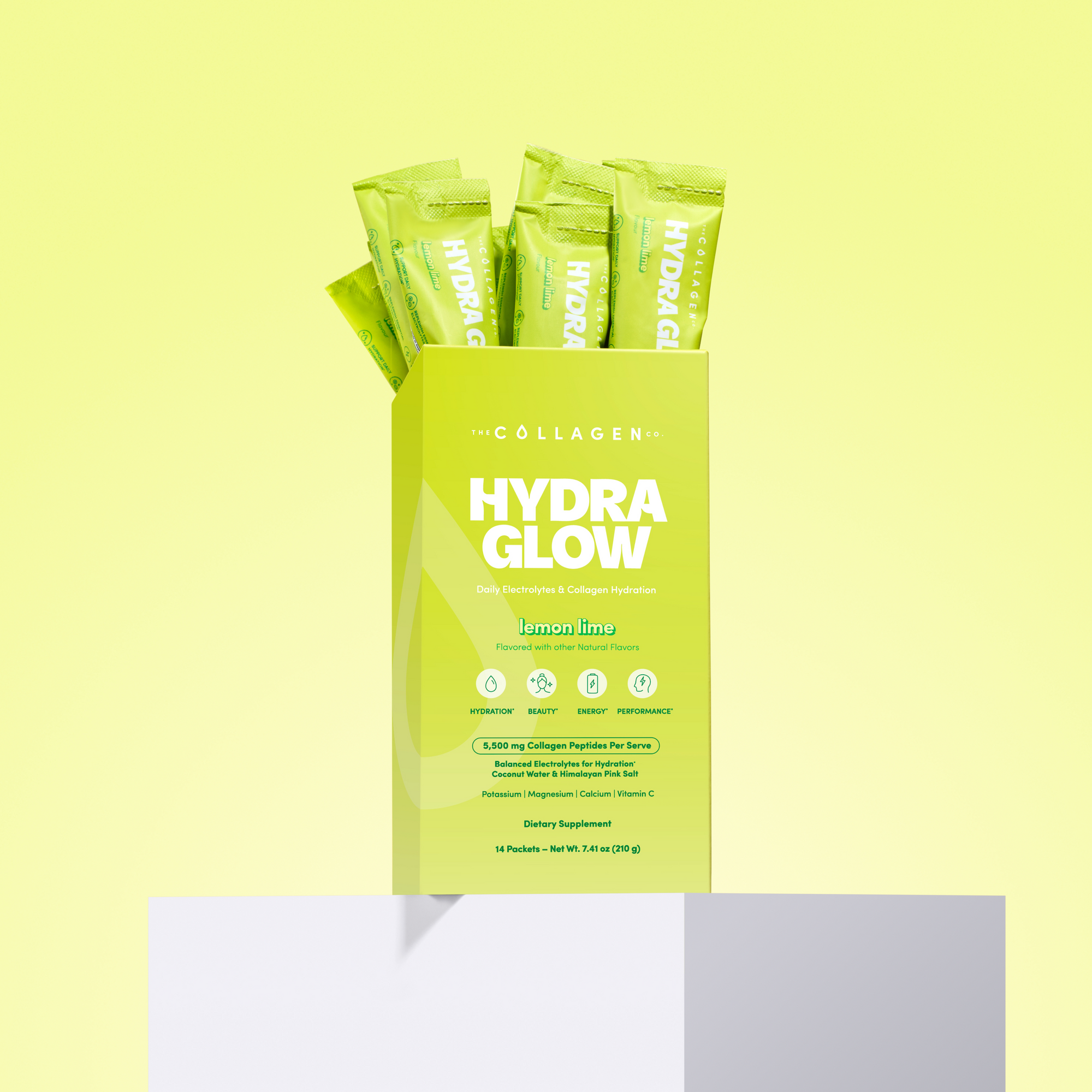 Lemon Lime Hydraglow Collagen Electrolytes Sachets - 210g