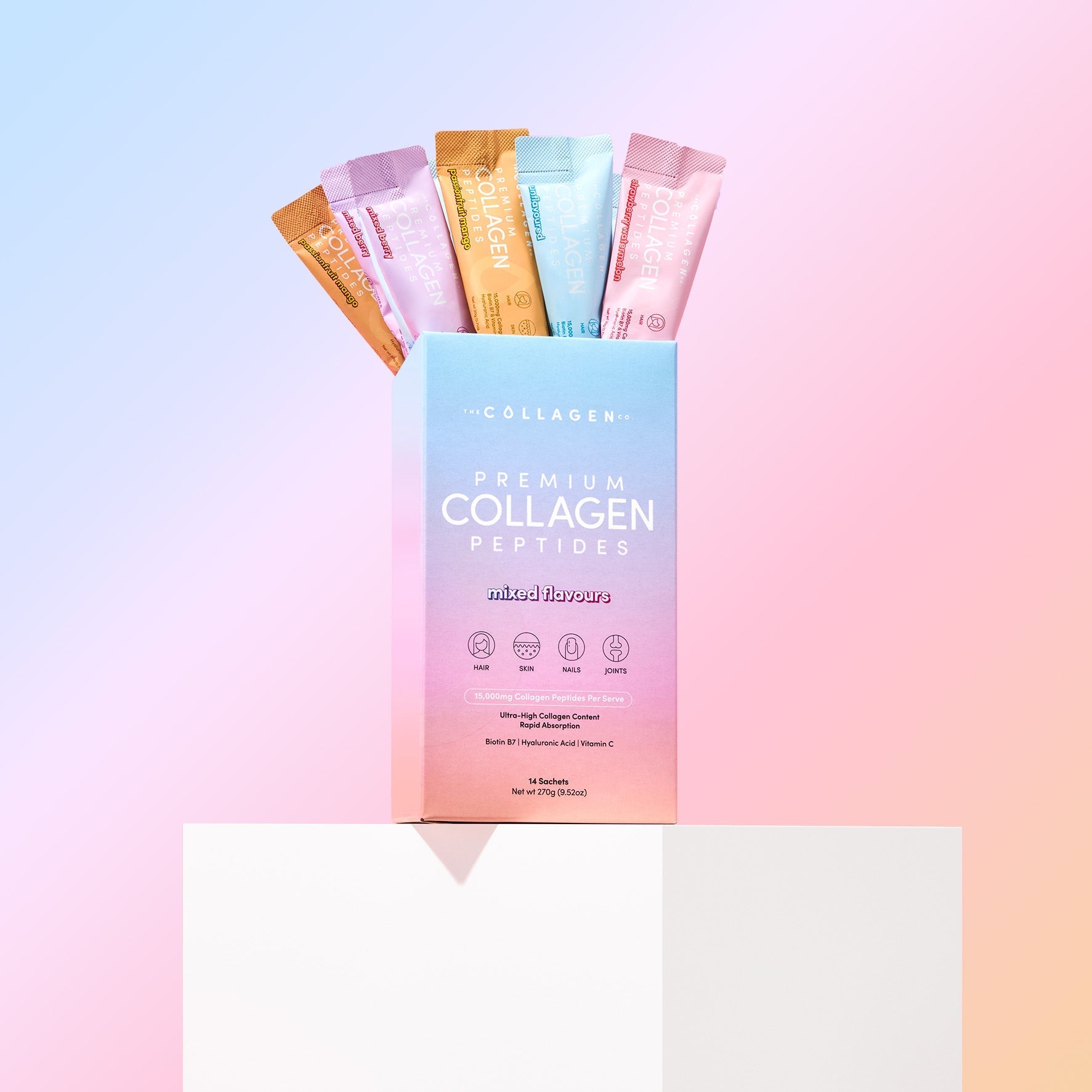 Mixed Flavours Collagen Sachets - 270g - The Collagen Co.