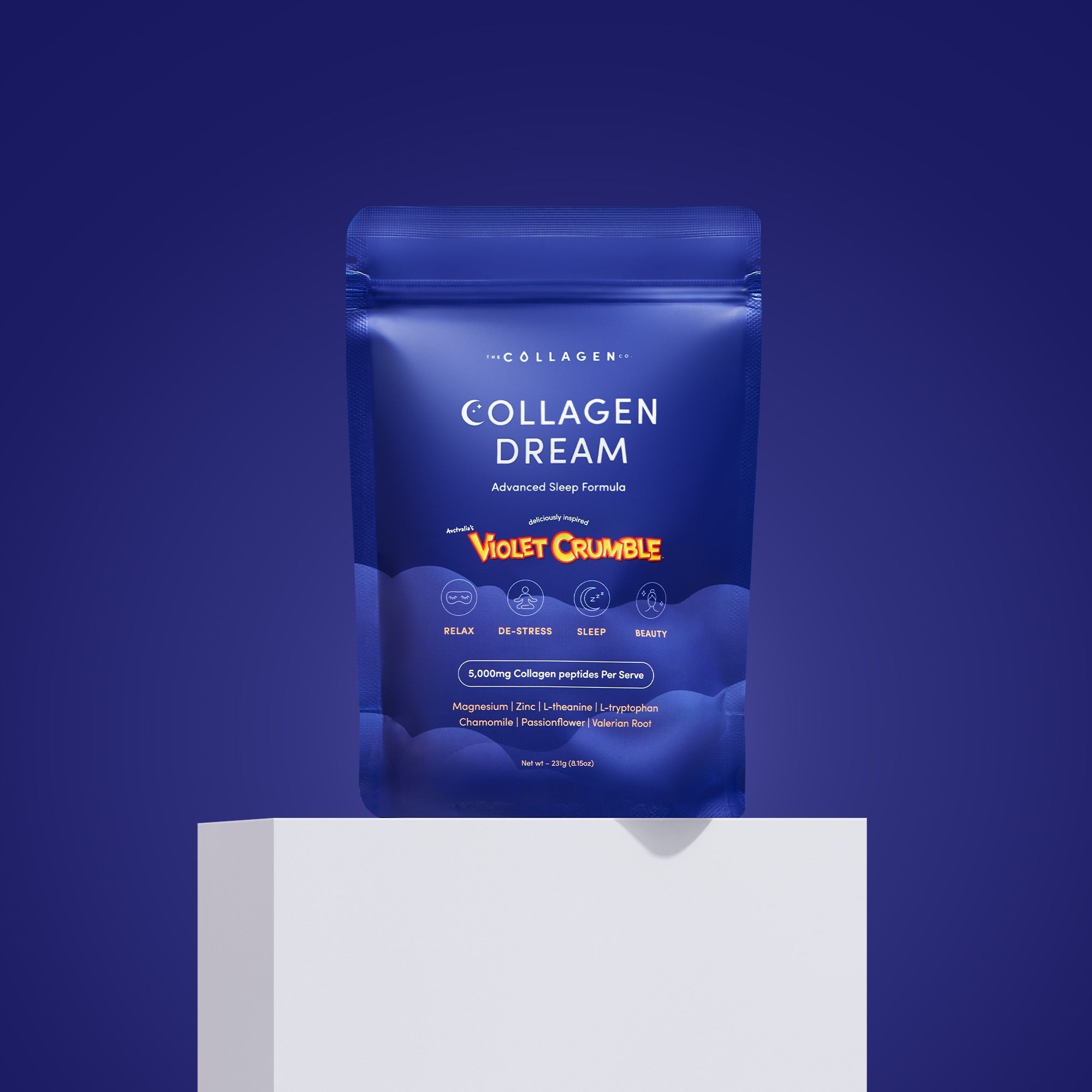 Violet Crumble Collagen Dream Advanced Sleep Formula Hot Chocolate - 231g - The Collagen Co.