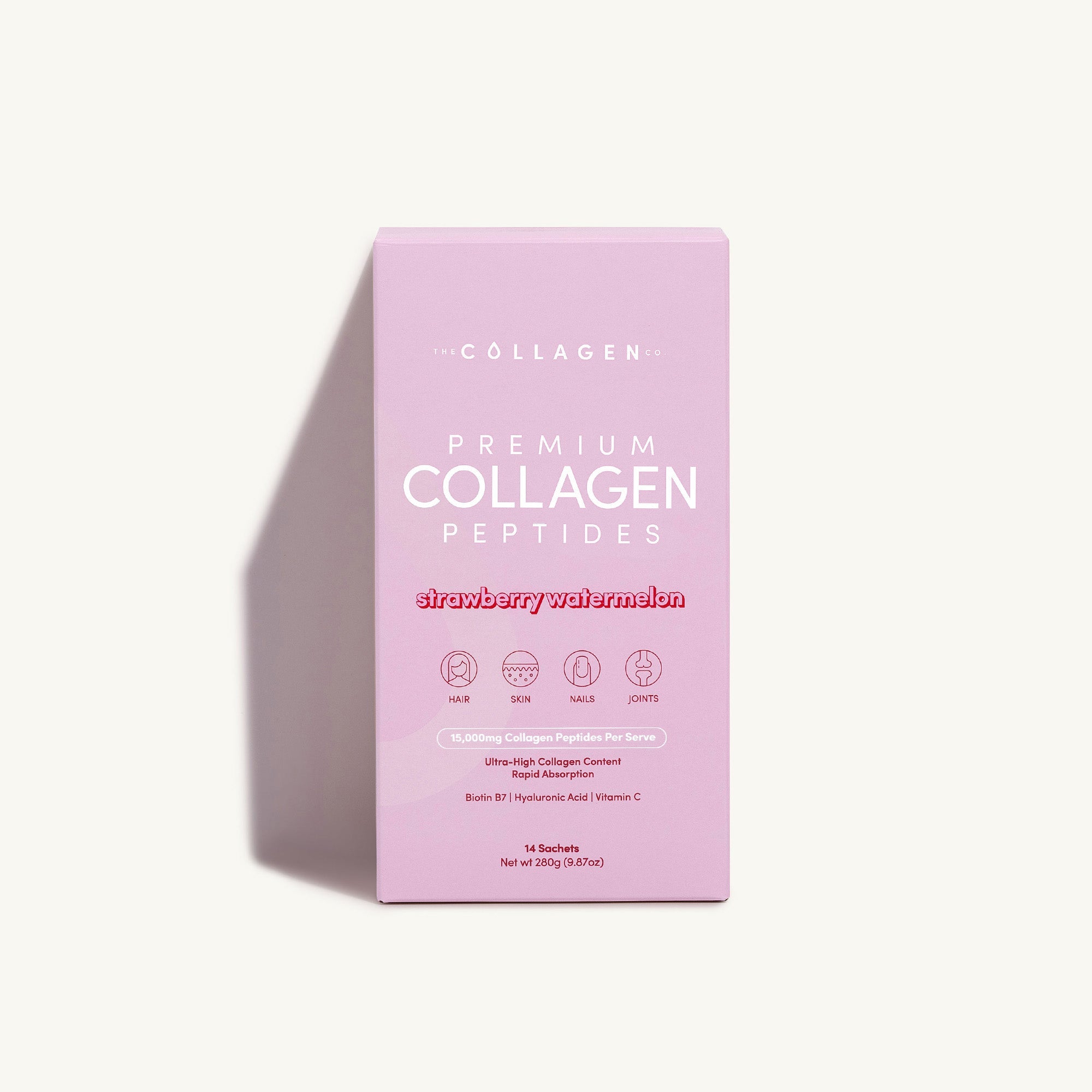 Strawberry Watermelon Collagen Sachets - 280g - The Collagen Co.